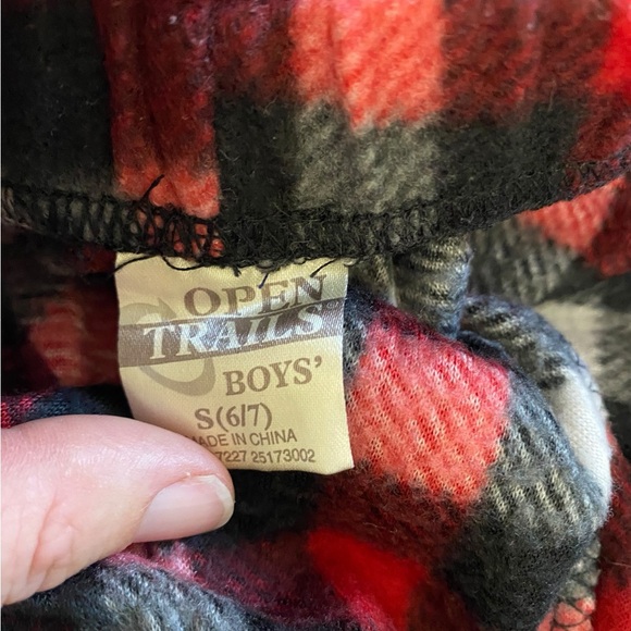 Buffalo Check Fleece Pajama Pants Boys Size 6/7 Small - Picture 5 of 5